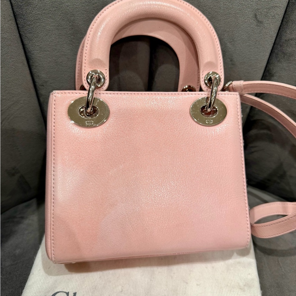 Limited Edition Lady Dior Pink Embroidered Sequin Floral Bag Christian Dior - Picture 10 of 17